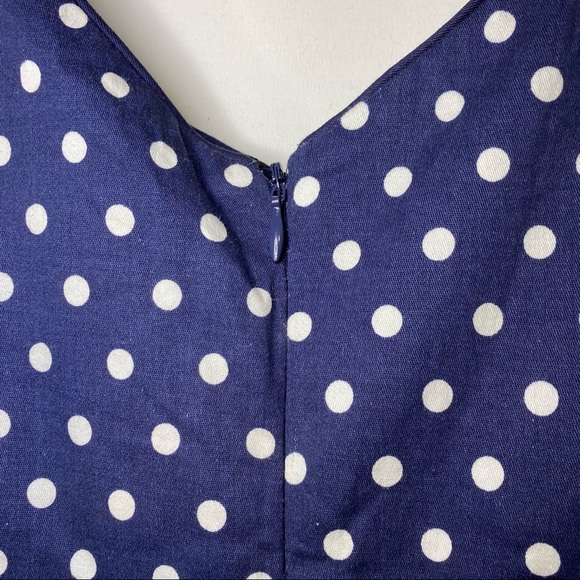 Lindy Bop Navy Polka Dot Mini Dress - Picture 11 of 15